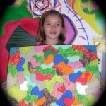 Youth artist Anna with was inspired by New Mexico artist Philip Virgil in the What Is Art class