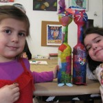 Youth Artists Bella and Sami in the Art for Us class