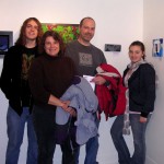 The Yaussy Family attends teen artist Teagan's art opening at the 2009 Smartshow at the Flat Iron Building in Chicago