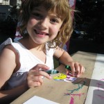 Oona and her art at A Day in Our Village 2011