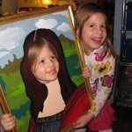 Georgia helps out her sister Winnie becomes the "Mona Lisa" at the WSMS art opening on 12/09/2011